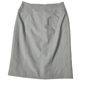 Worthington Light Gray Pencil Knee Length Skirt Womens Size 6